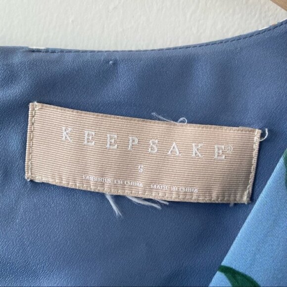 KEEPSAKE the label Wild Thoughts Playsuit In Dusty Blue Floral - Picture 5 of 8